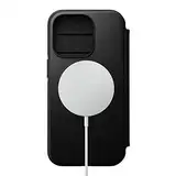 NOMAD Modern Leder Folio mit MagSafe kompatibel für iPhone 14 Pro, 6,1 Zoll, Schwarz