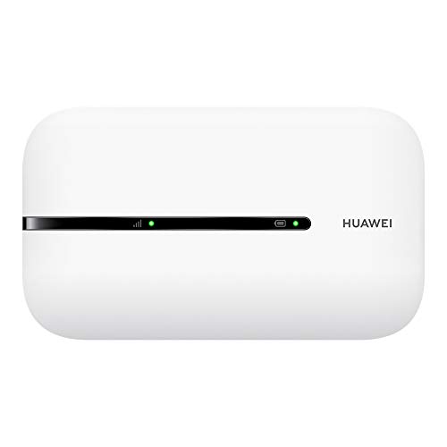 HUAWEI E5576-320 Mobile Wi-Fi 3s 4G LTE CAT4, 150 MBps, wiederaufladbarer Akku mit 1500 mAh, Keine Konfiguration erforderlich, tragbar für Reisen und Arbeit, Weiß