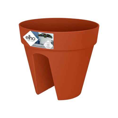Elho Loft Urban Flower Bridge 30 - Übertopf - Brique - Draußen & Balkon - L 29 x W 29 x H 26 cm