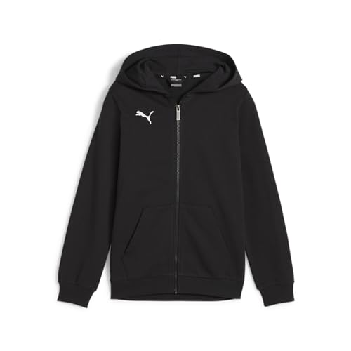 PUMA Jungen Teamgoal Casuals Kapuzenjacke Jr Schweiß, Puma Black-puma Weiß, 164 EU