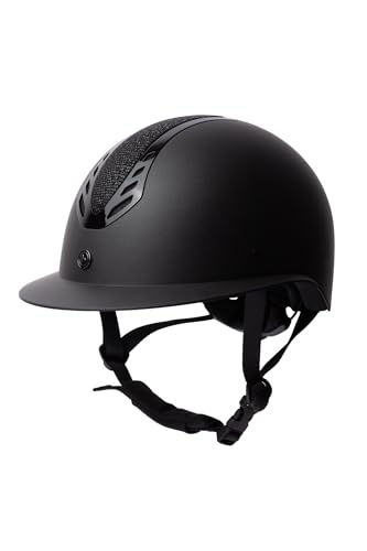 Horze Damen Reithelm Celeste, Reiterhelm Damen, Zertifiziert nach EN 1384:2023, Schwarz, 55-57