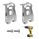 2 Stück Gürtelclip,Edelstahl Belt Clip, Ersatz-Gürtelclip-Haken,Akkuschrauber Gürtelclip Halterung,Drill Belt Holder, Mit 2 Schraube, Mit Makita Cordless Gebläse