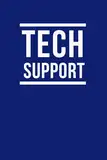 TECH SUPPORT Password Logbook, 6x9 inches, 100 Pages: Secure, Stylish & Discreet - Perfect Gift for all MEN - Blue Password tracker