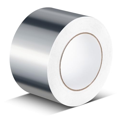 Fosdaling Aluminium Klebeband Hitzebeständig - Selbstklebend Alu-Klebeband - 1 Rollen 75mm X 50m Silber Aluband - Wasser- und Dampfdicht, Aluminium Tape zum Reparieren, Versiegeln und Isolierung