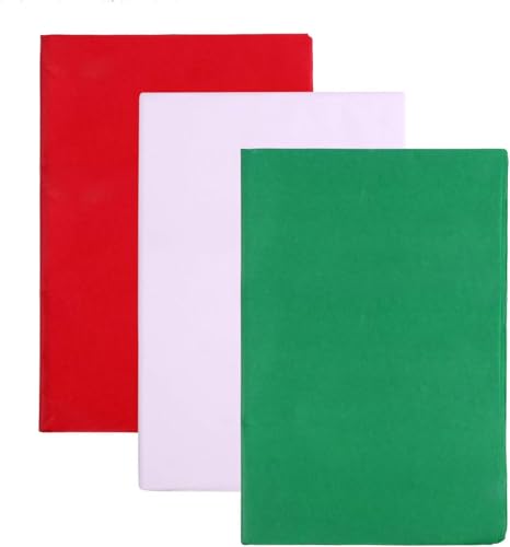 SULOLI Weihnachtliches Seidenpapier Set,60 Blatt Transparentpapier,50 x 35 cm Tissue Paper für DIY und Basteln,Geschenktüten,Dekorationen,Geschenkpapier