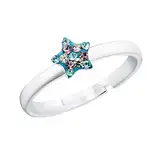 Prinzessin Lillifee Ring 925 Sterling Silber Mädchen Kinder Ringe, mit Preciosa, Multicolor, Stern, Kommt in Schmuck Geschenk Box, 2034004