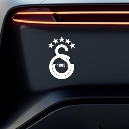 Galatasaray Logo 5 Sterne Aufkleber weiß 14 x 8 cm CIMBOM Türkiye 5 Yildiz Sampiyon