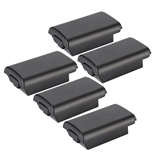 Batterieabdeckung für 360 Controller Batteriegehäuse Abs 5-teiliges Universal-Ersatzbatteriegehäuse für 360 Controller(Schwarz)