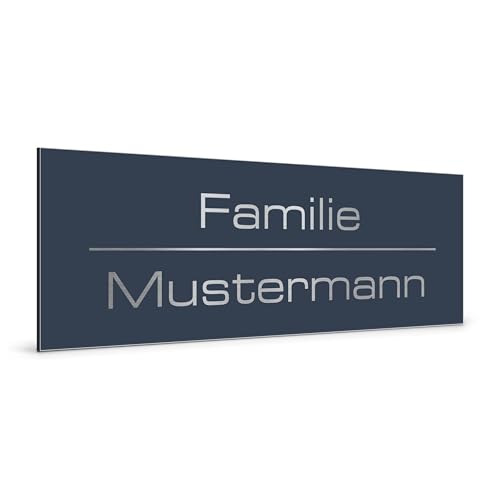 Muralo - Hausnummern-Schild Türschild Personalisiert Wetterfest für Tür, Gebäude, Zimmer - Br.85 mm x Hö.30 mm - Anthrazit
