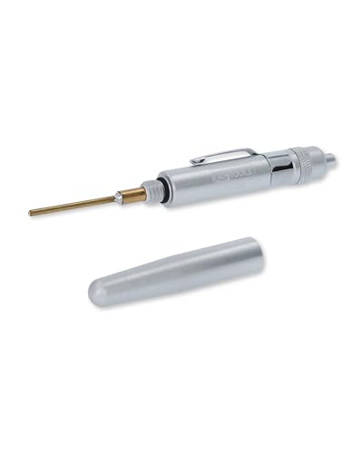 KS Tools Präzision Ölstift 140mm 550.1035 I Ölspritze mit praktischem Anhänge-Clip I Öldosierung durch Knopfdruck I Öler Stift mit Abdeckkappe