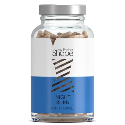 My perfect Shape NIGHT BURN - 120 Nacht Kapseln, Vegan - 8-in-1 Stoffwechsel Komplex mit Cholin & Vitamin B6 - Melatonin, L-Carnitin, Garcinia Cambogia Extrakt (60% HCA), Mango, Akazienfasern u.v.m
