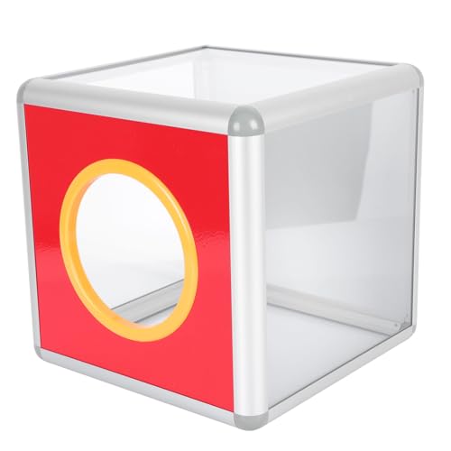 jojofuny 1stk Lotterie-Box Tombola Dropbox Transparente Wohltätigkeitsbox Fahrkartenkasten Container Spardosen Für Kinder Spendenbox Lose Aluminiumlegierung Veranstalter Multifunktion Büro