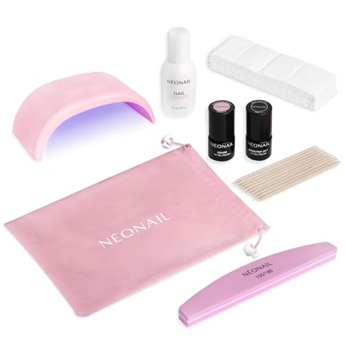 NEONAIL Sweet Pink Set - Mini LED Lampe - UV Nagellack - Shellac - Maniküre Set - Shellac Set Starterset mit Lampe - Sets - Nagellack Set - Farben - Manicure - Nagelset