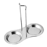 TOPPERFUN Topfdeckel Organizer mit Abnehmbarem Suppenlöffelhalter Platzsparender Küchenregal für Pfannen und Utensilien zur Aufbewahrung von Kochzubehör Ordnung