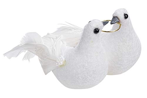 Hobbyfun Paar trouwstoffen met Ring, 11 cm met Clip, 1 Paar per doos