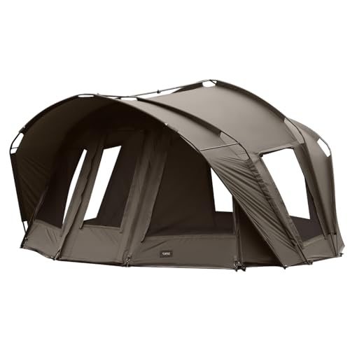 MK-Angelsport Fort Knox Air 4 Personen Karpfenzelt Dome Innenhöhe 1.8m Zelt Anglerzelt Angelzelt Bivvy inkl. Gummihammer 2-3