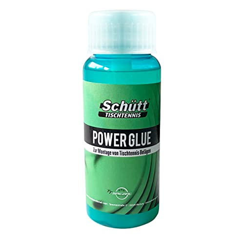 Schütt Power-Glue Belagkleber Pinselflasche (250 ml) - Kleber für Tischtennisbeläge | Lösungsmittelhaltig | TT-Spezial Tischtennis