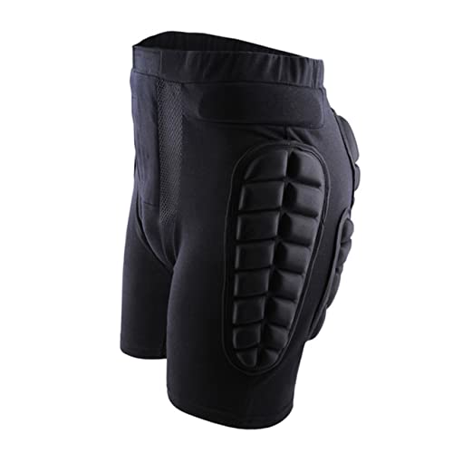 WOONEKY Schwarze Schneesport Hosen Für Erwachsene Und Gepolsterte Schutzhose Zum Skifahren Und Skaten Atmungsaktive Schutzhose Für Snowboard Und Eiskunstlauf Größe S