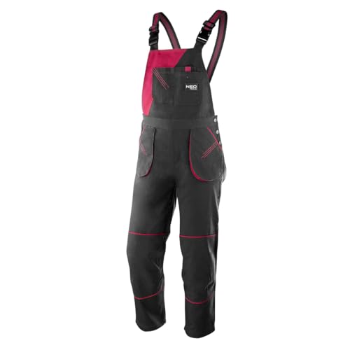 NEO TOOLS Damen-Arbeitslatzhose, Woman Line, Gr. S-XXL. Baumwoll-Polyester-Gewebe, elastischen Träger,Taschen, ISO 13688:2013