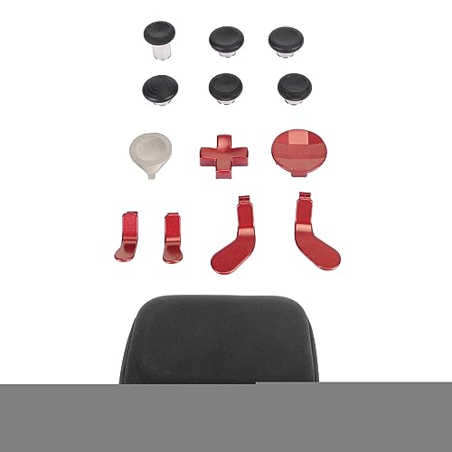 MUNEFE Ersatz-Thumbsticks-Kit, Controller-Paddles, Controller-Daumen, Geeignet Für Haltbarkeit Und Haptisches Feedback(Rot)