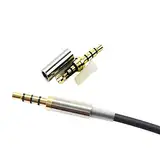 KetDirect Goldener, 3,5 mm 4-poliger Löt-Stecker, Reparatur für Kopfhörer, Klinkenstecker, Metall, Audio, Feder