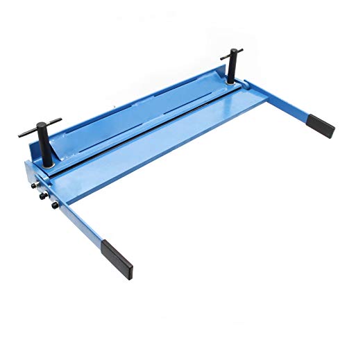 Wiltec Blechbiegemaschine 910 mm Arbeitsbreite, max. 135° Biegewinkel, Abkantbank zum Blech Abkanten aus Gusseisen in Blau und Grau