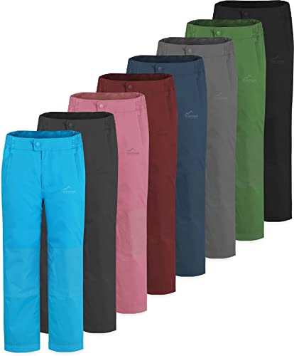 normani Kinder Winterhose wasserdichte Skihose gefütterte Thermohose Schneehose mit Seitentaschen für Junge und Mädchen - Wassersäule 8500 mm Farbe Schwarz Größe 170-176