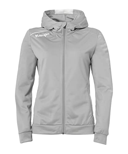 Kempa Damen Player Hood Jacket Women Jacke, Dunkelgrau Mischung/Weiß, S