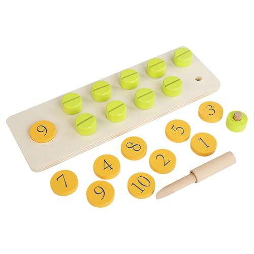 Holzschraubenspielzeug - Kindermuttern Und Schrauben Set | Educational Counting Game, Interactive Board, Zahlenverfolgung Spielzeug, STEM -Lernpuzzle Für, Mädchen, Kleinkinder Alter