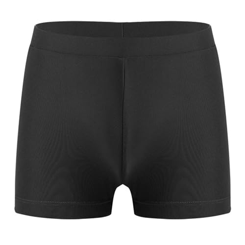 Jugaoge Mädchen Kurze Badehose Sport Badeshorts Schnell Trocknendes Schwimmshorts Wassersport Fitness Training Hotpants Schwarz 158-164