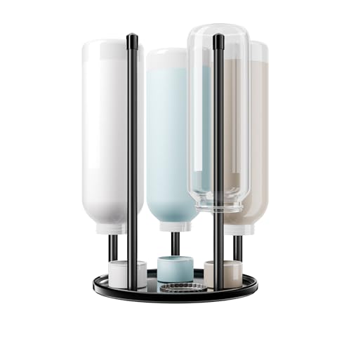 Flaschenhalter für SodaStream - Premium Abtropfhalter aus Keramik Abtropfständer mit Abtropfwanne für 5 SodaStream Crystal | Emil Flaschen
