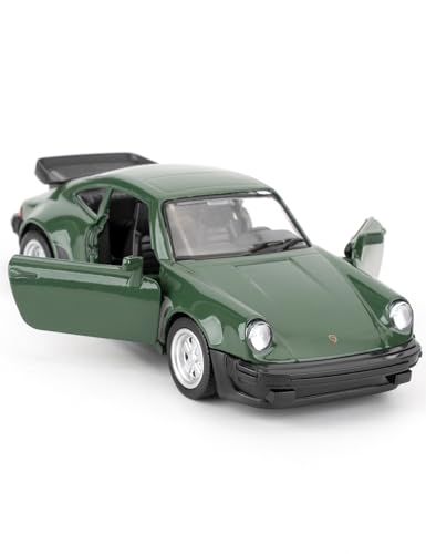 imtfzct 1/36 Porsche 911 Trubo Alu-Modellauto, Spielzeugauto mit Einfahrfunktion, Modellspielzeug zum Sammeln und Dekorieren, Auto-Geschenke für Jungen und Mädchen (grün)