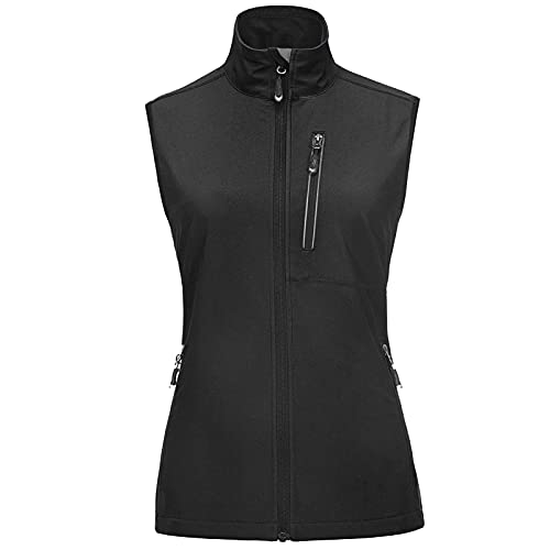 33,000ft Damen Leichte Laufweste Outdoor Softshell Weste Frau Ärmellose Jacke Winddichte wasserdichte Atmungsaktive Vest Gilet für Laufen Golf Wandern