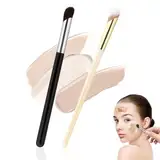 2 Stück Concealer Pinsel Make Up Pinsel Concealer Brush Abgewinkelter Augen Foundation Pinsel Nose Contour Brush Mini Nasen Konturpinsel Pinsel Make-up-Tools zum Mischen von Flüssigen Mineralpulver