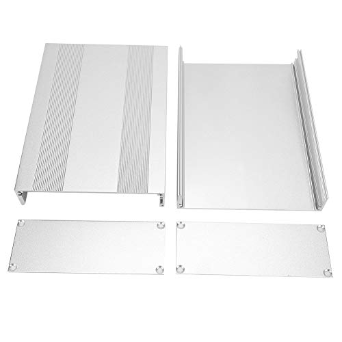 Aluminiumkasten PCB Instrumenten Kühlbox Electronic Project Case 54×145 ×200mm, Silber