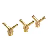 LTRAJUYNH 8mm 10mm 12mm Hose Barb to 1/2" Male Thread Brass Ball Valve Pipe Fitting Connector Adapter(8mm Barb OD)