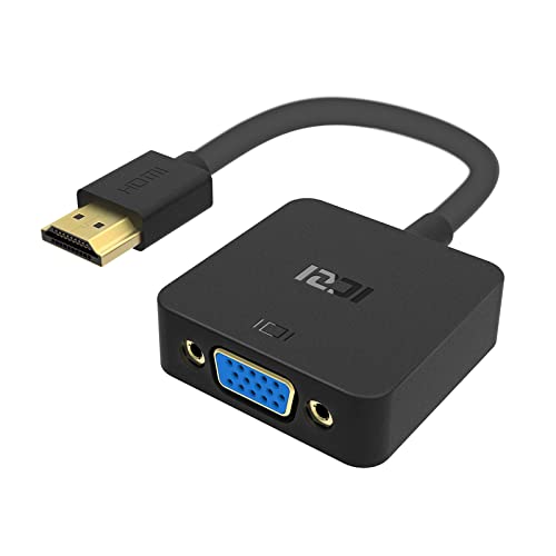 ICZI HDMI zu VGA, HDMI Stecker auf VGA Buchse Adapter 1080P 60Hz für PC, Laptop, Desktop Computer, Xbox, PS4