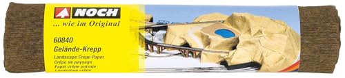 NOCH® Gelände-Krepp für Modellbau Landschaften, mit dehnbarem Krepp in Brauntönen 90 x 80 cm ideal für Modelleisenbahn und Kreativprojekte