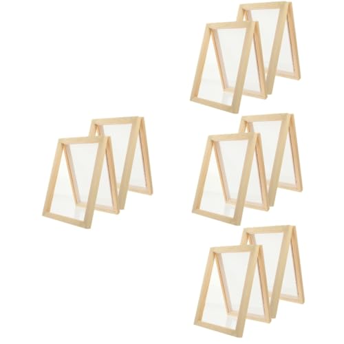 SEWACC 8 Stück Papierrahmen Handgeschöpftes Papier DIY Handwerk Weißer Rahmen Rahmen Für Büttenpapier Sieb Werkzeug Papierlöschrahmen Für Die Papierherstellung Papierherstellung
