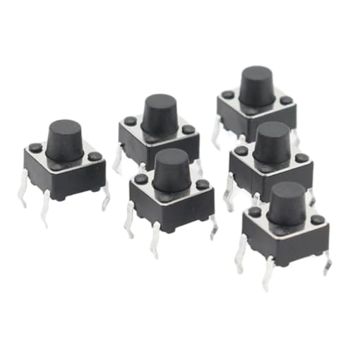 50pcs/lot 6x6x6.3MM 4PIN G89 Tactile Tact Push Button MicroSwitch Direct Plug-in Self-reset DIP Controls switch