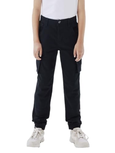 NAME IT Jungen Nkmryan Cargo Twi Pant 222-ba Noos Baby und Kleinkind Strampelanzug, Schwarz, 140 EU