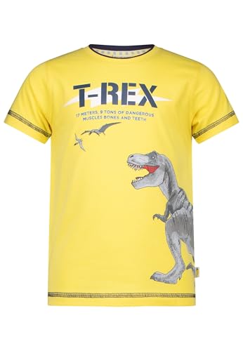 SALT AND PEPPER BY KIDS PARK Jungen großem T-Rex Druckmotiv T-Shirt, Yellow, 128/134 cm