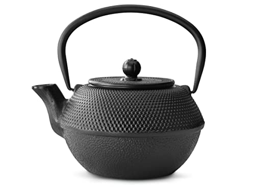 Bredemeijer Schwarze gusseiserne Teekanne 1.1 Liter Jang mit Edelstahlfilter
