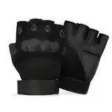 NHPY 1 Paar Security Handschuhe, Taktische Handschuhe Militärische Mit Hartem Knöchelschutz Und 2-Finger Touchscreen, Tactical Gloves, Geeignet Für Dschungelerkundung,Trekking, Motorrad(Schwarz)