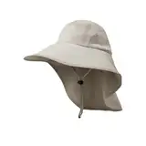 TOEECY Outdoor Sonnenhut Herren Damen mit Kinnband Faltbar Breite Krempe Bucket Hut Summer Cap mit Nackenschutz UPF 50+ UV Schutz für Hiking Safari Strand Wanderhut Anglerhut