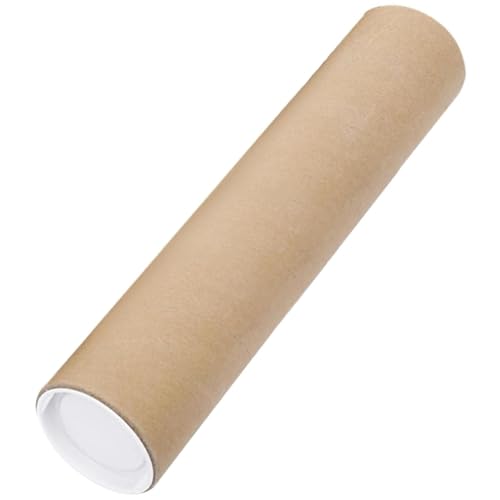 Yeory Versandröhren mit Kunststoff-Endkappen, 2 x 20 Zoll Versandröhren, stabile und schützende Posterröhren, Kraftpapier-Ersatzkartonröhren, Posterröhren