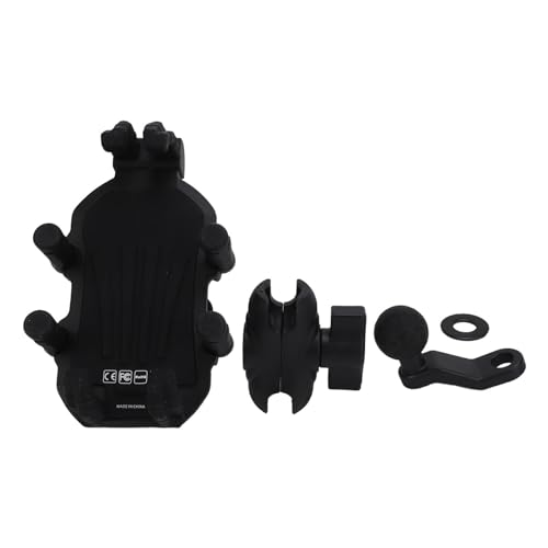 Pilipane Motorrad Telefon montieren Aluminiumlegierung Nylon Stoßdämpfung Anti -Schlupf -Rotatable -Mobilfunk -Handyhalter Klemme für den Rückspiegelständer