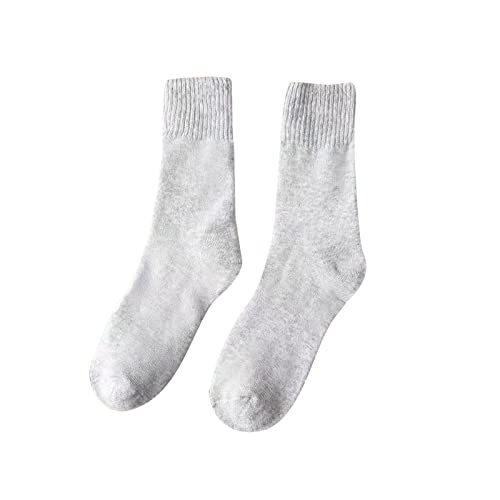 Wintersocken Damen Stricksocken Damen Frauen Herbst und Winter verdickte warme einfarbige Socken Multicolor Mid Tube Socken Warme Socken Damen Sneaker Socken Damen 39-42 Socken Damen (F, One Size)