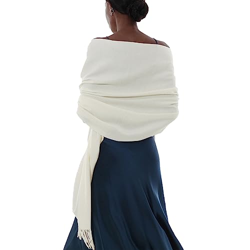 Schal Ivory Stola Festlich Fur Abendkleid Pashmina Schals Tücher für Damen Winter