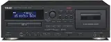 Teac AD-850-SE CD-Player & Kassettenspieler mit USB-Aufnahme & Wiedergabe (Mikrofoneingang, Echoeffekt, Karaoke-fähig, Digital-Analog-Umwandlung) Schwarz